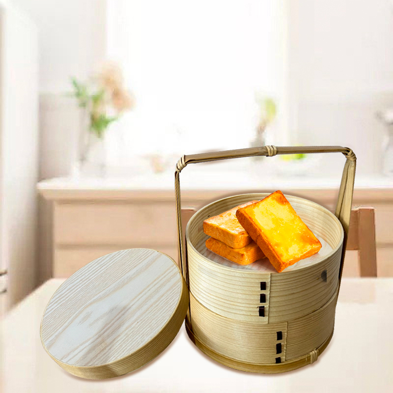 Meal Prep Japanese Food - Japanische hölzerne Bento-Lunchbox, Vintage-Behälter für die