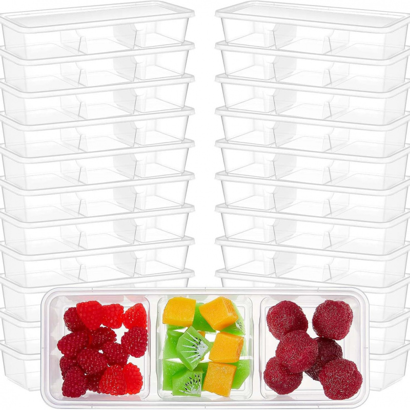 Meal Prep Japanese Food - 【25 Stück 3-teiliger Lebensmittelbehälter】 500 ml