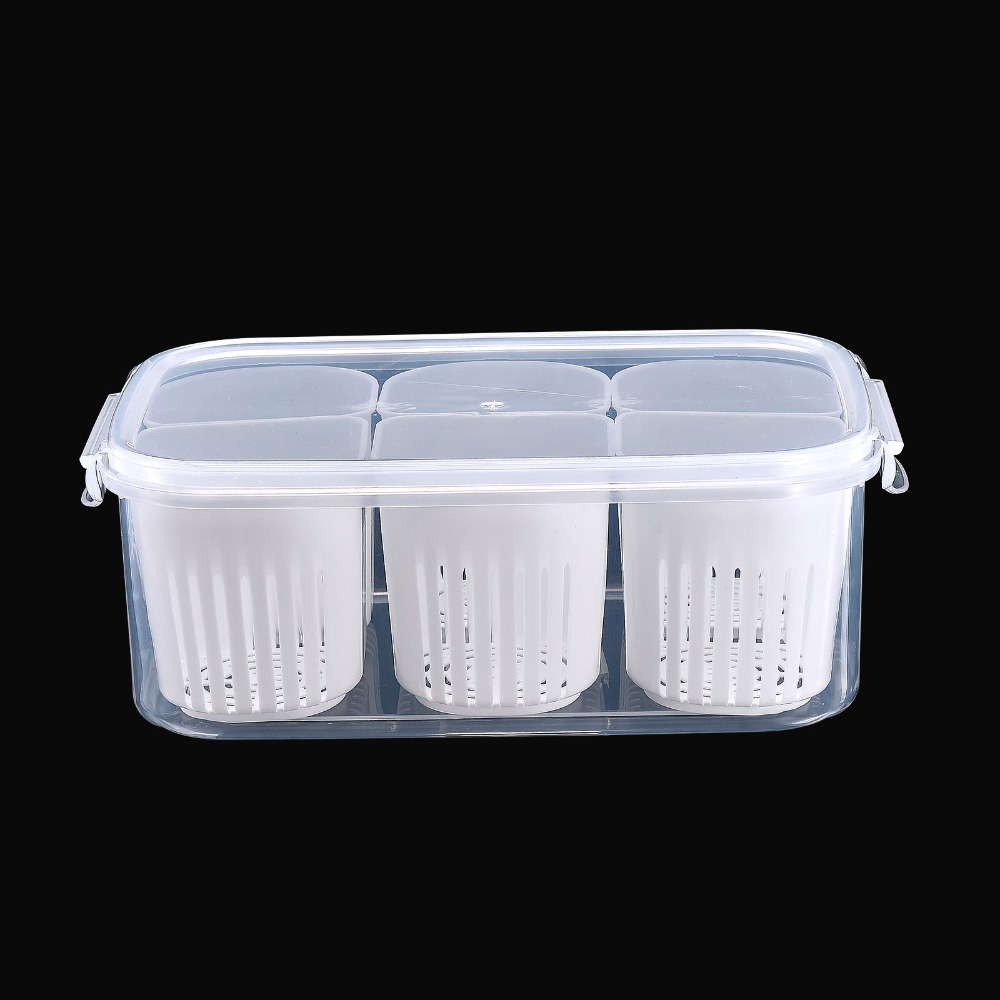 Meal Prep Kits - Praktische PP-Lebensmittelbehälter, 6-Fächer, weiße Kunststoff-Lebensmittelbehälter, Meal-Prep-Behälter