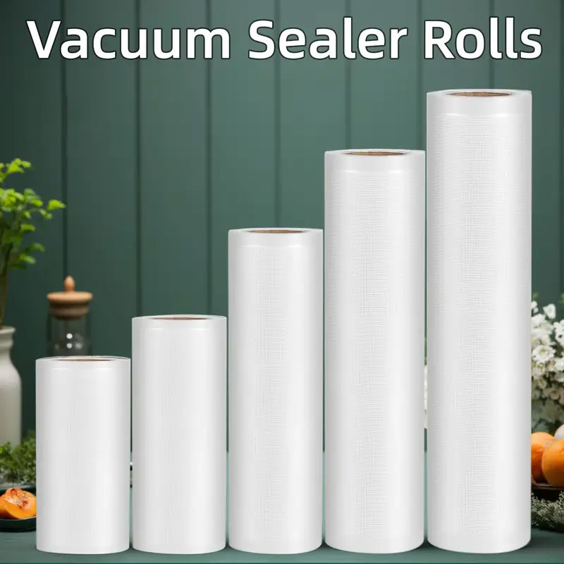 Meal Prep Vacuum Seal Containers - 500CM Vakuumierbeutel-Rolle Rutschfestes Netzdesign Lebensmittel-Aufbewahrung Dickwandiger