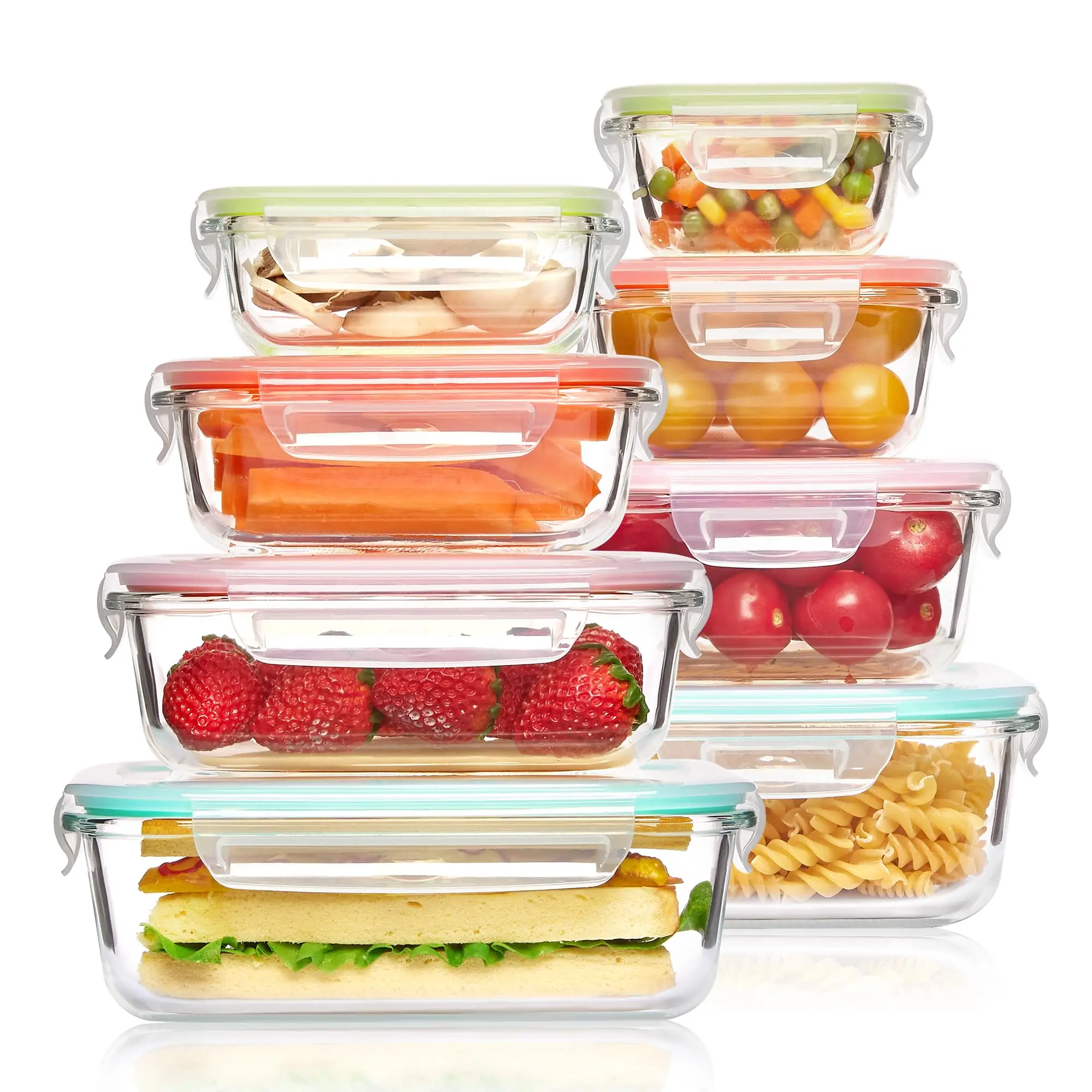 Meal Prep Freezer - Lunchbox aus Glas, Aufbewahrungsbehälter für Lebensmittel,