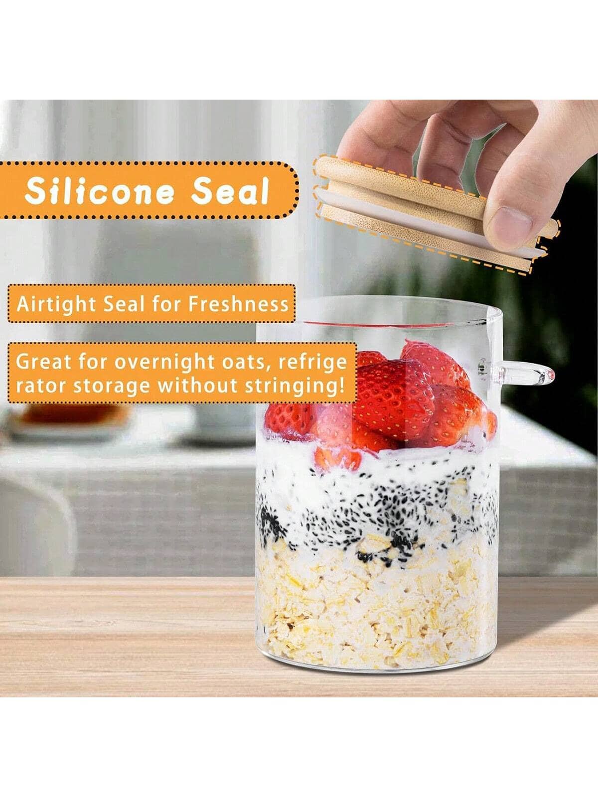 4er-Pack Overnight-Oats-Gläser – Meal Prep Yogurt Cups Bewertung und Preis