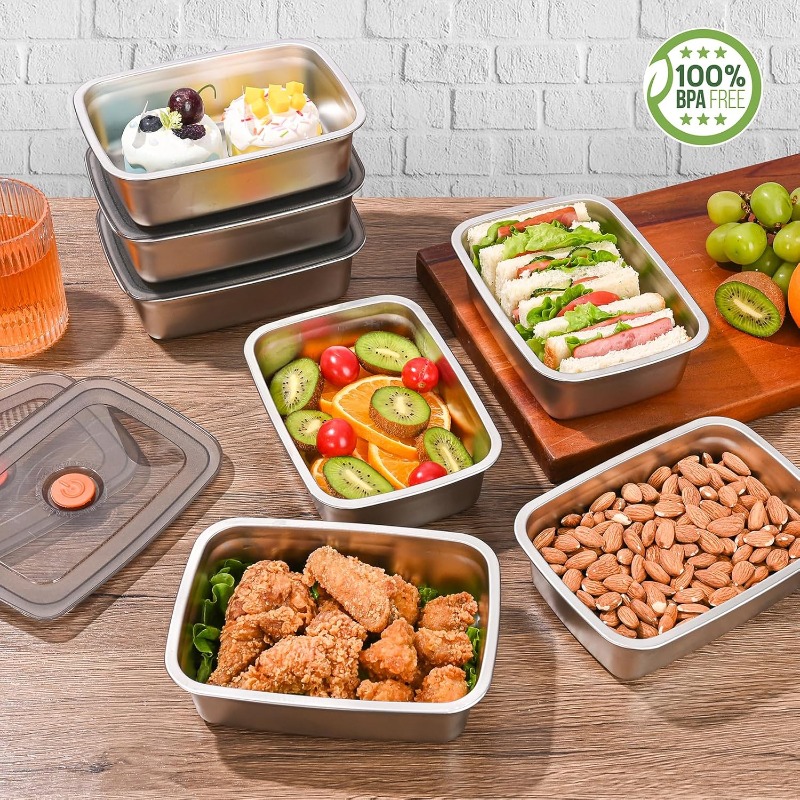 Edelstahl-Bento-Box mit großer – Meal Prep Freezer Bewertung und Preis