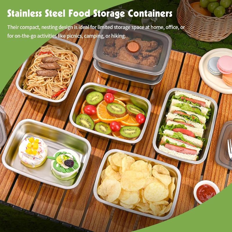 Edelstahl-Bento-Box mit großer – Meal Prep Freezer Bewertung und Preis