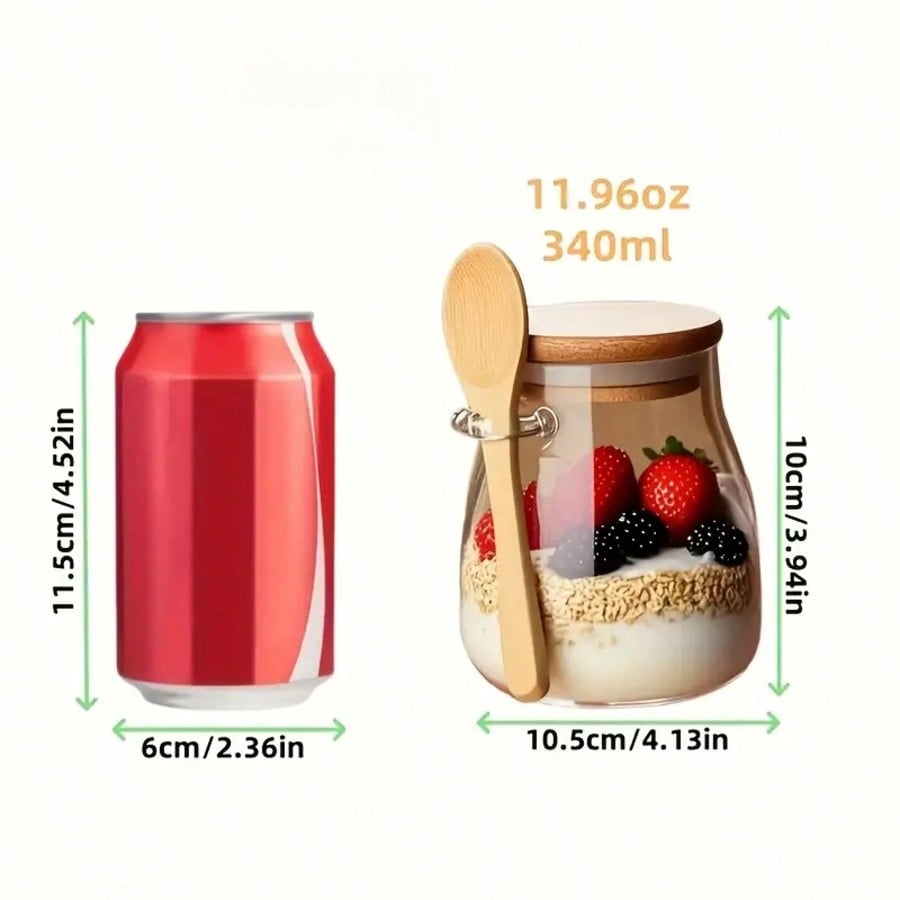 4er-Pack Overnight-Oats-Behält – Meal Prep Yogurt Cups Bewertung und Preis