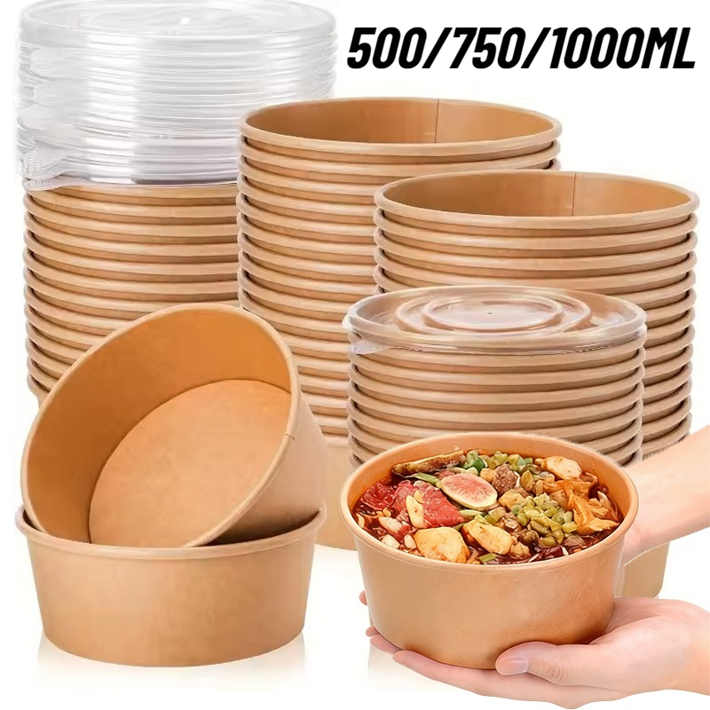 10/20PCS Kraft Papier Runde Sc – Meal Prep Noodles Bewertung und Preis