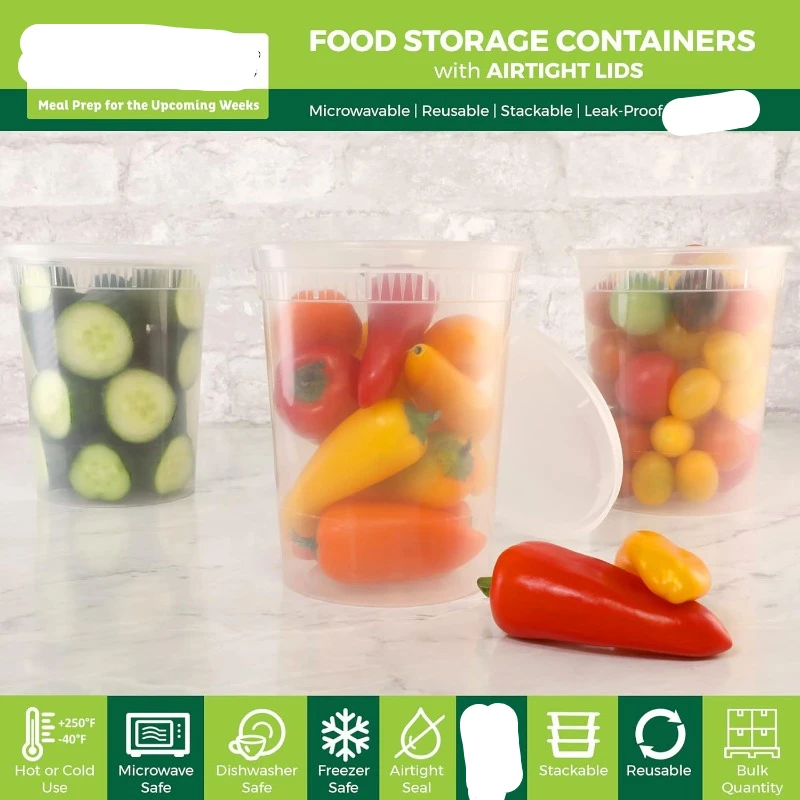 [24 set] 8oz-32 oz Plastik-Del – Meal Prep Freezer Bewertung und Preis