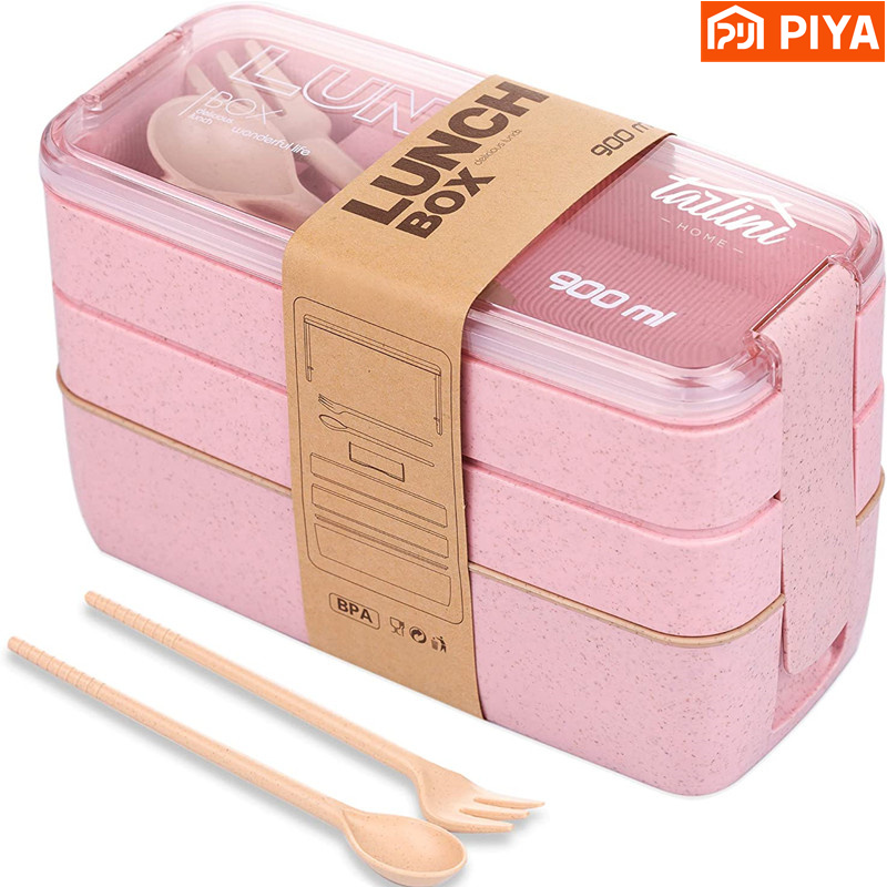 3-in-1 Fach Weizens troh Bento – Meal Prep Kits Bewertung und Preis