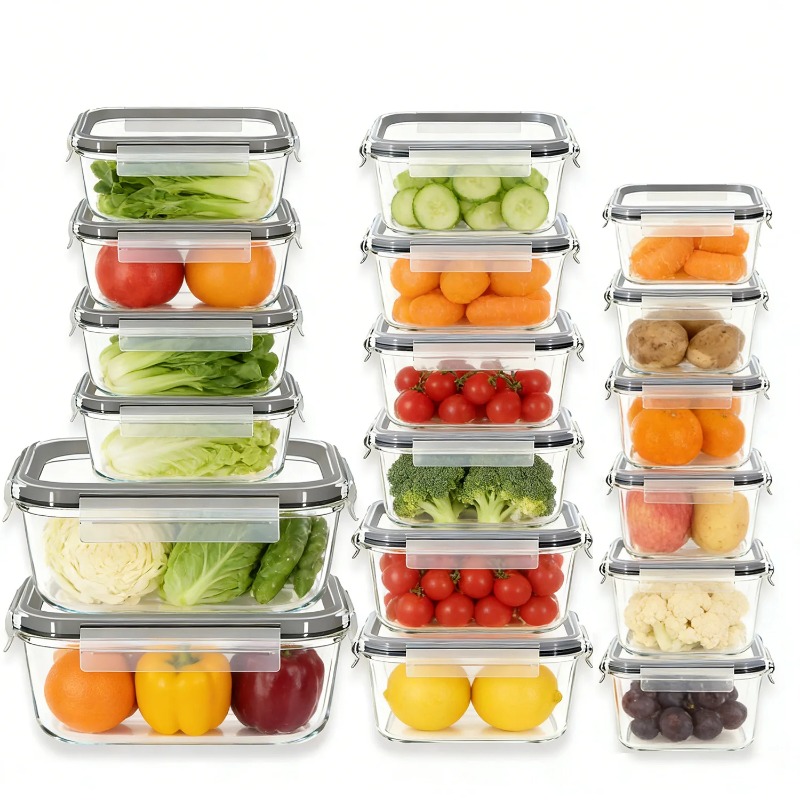18-teiliges Set Glas-Lebensmit – Meal Prep Kits Bewertung und Preis